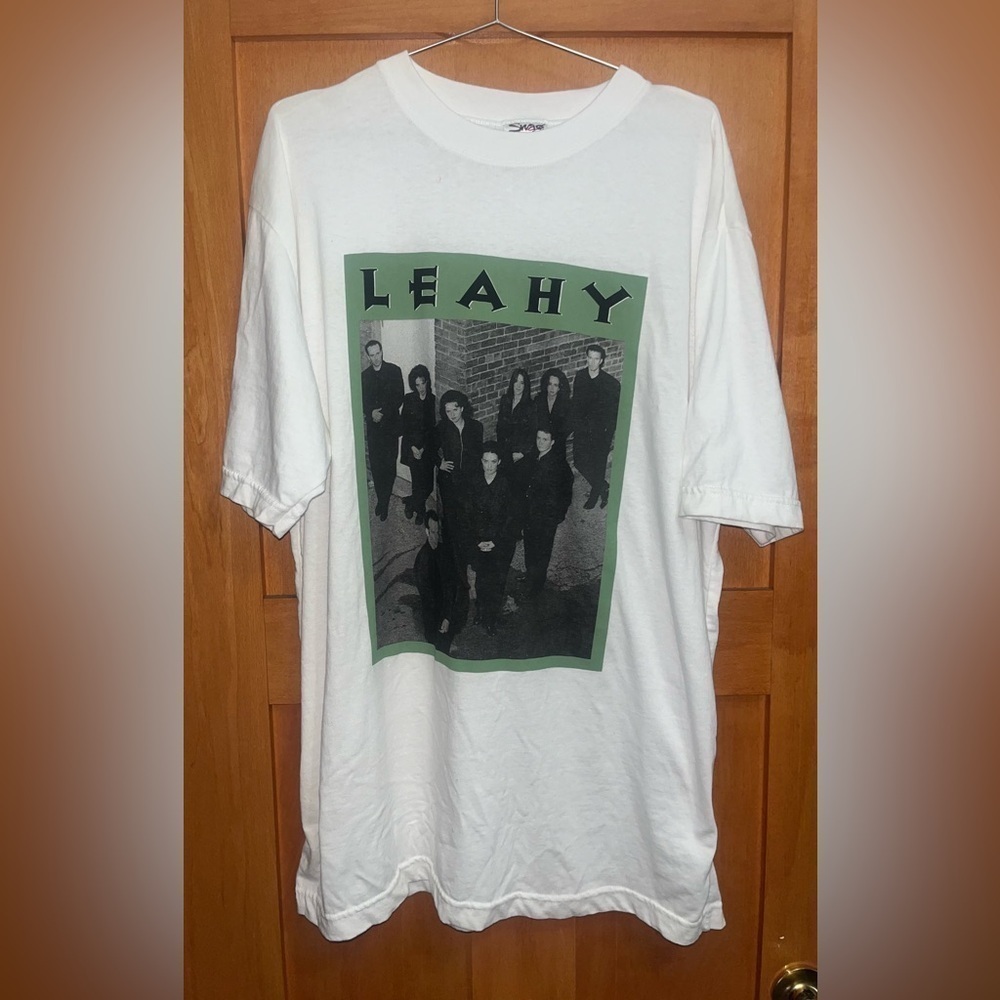 RARE  LEAHY band Tshirt double sided size XL Vintage ?​​​​​​​​​​​​​
